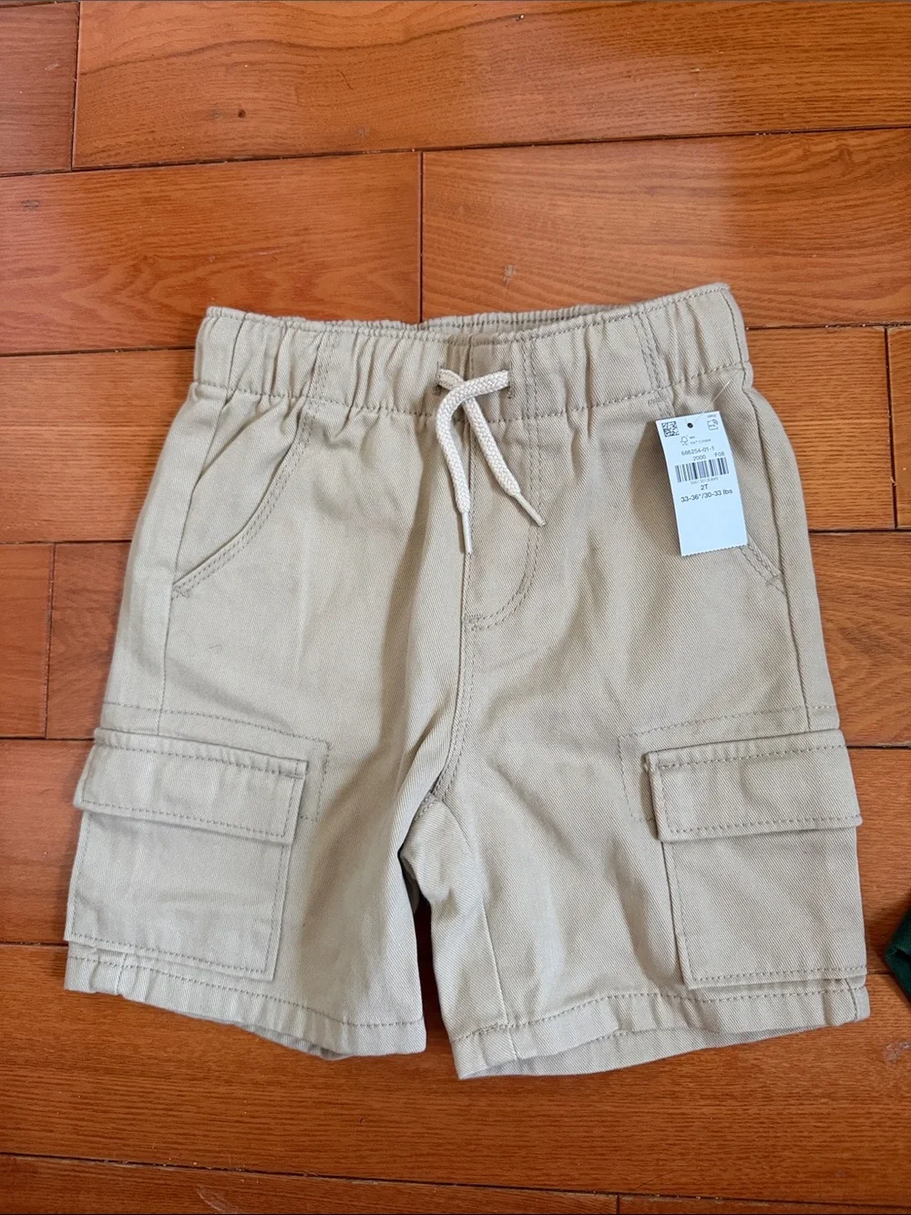 Old Navy Beige and Dark Green Kids Cargo Shorts Duo